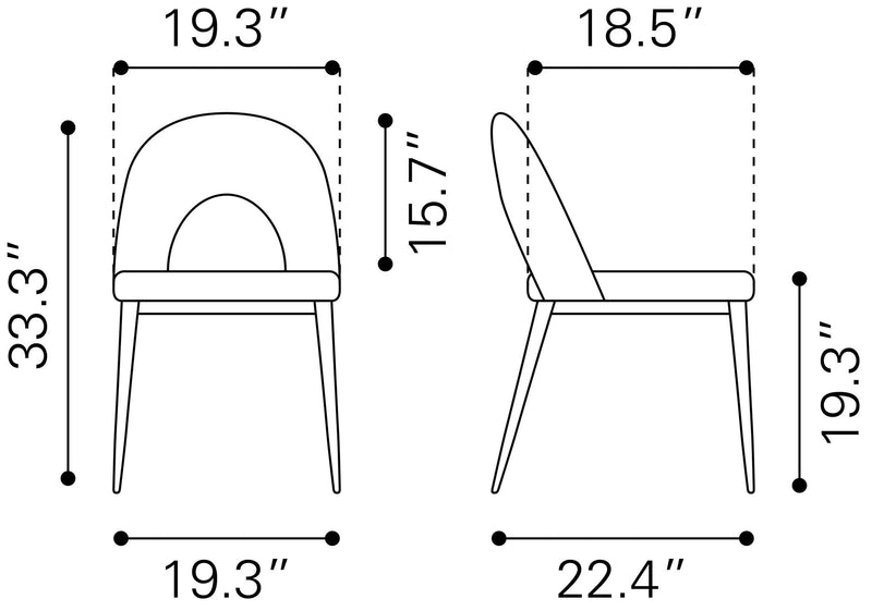 Silla de Comedor Menlo - Negro