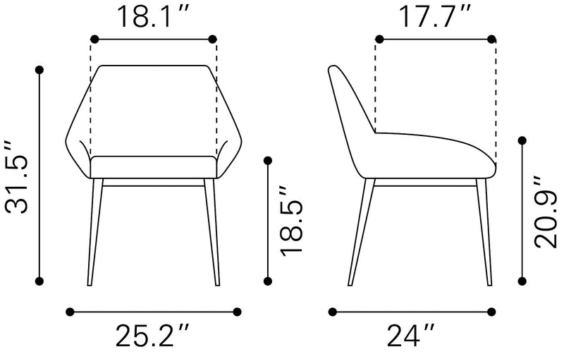 Silla de Comedor Vila - Negro