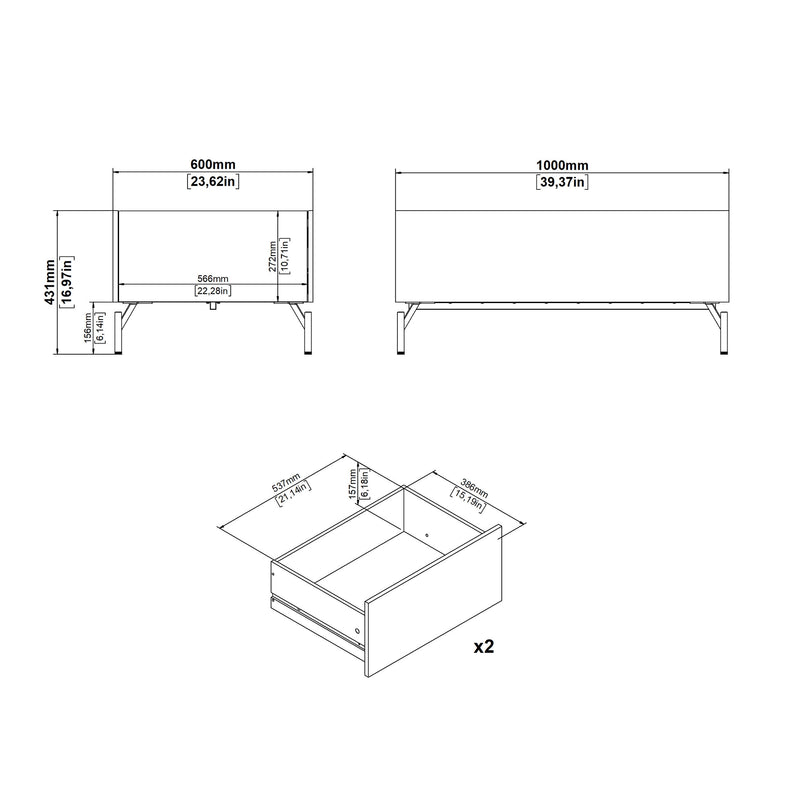 Mesa de Centro Hexum - Roble