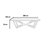 Comedor 8 Sillas Combinadas Kaley - Nogal