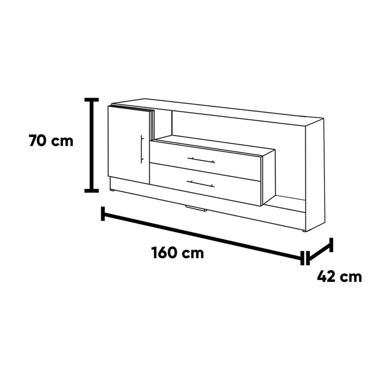 Mesa de TV Omara - Nogal