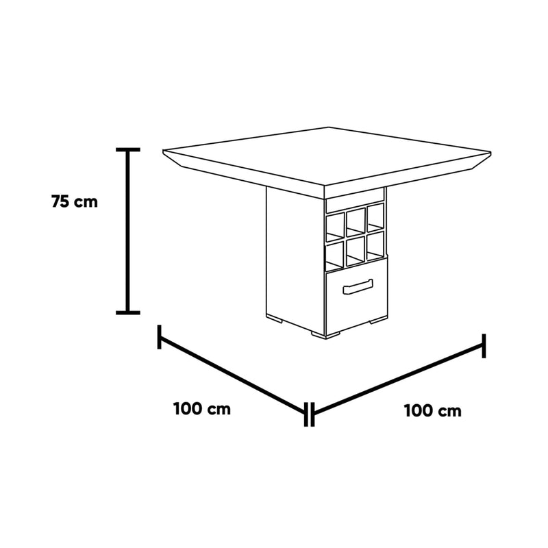 Comedor 4 Sillas Vicky - Parota