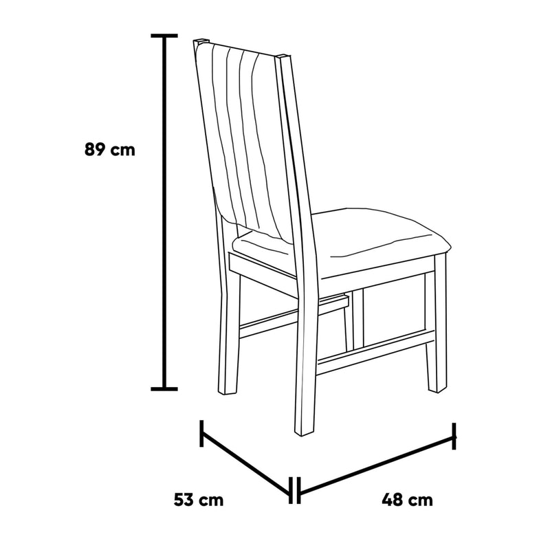 Comedor 4 Sillas Vicky - Parota