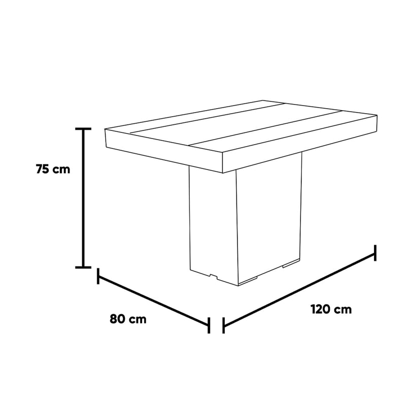 Comedor 4 Sillas Zara - Nogal