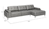 Sala Chaise Longue Bliss 2 - Gris