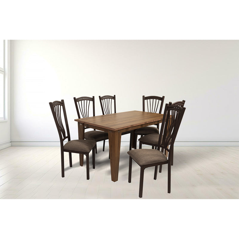 Comedor 6 Sillas Fany - Nogal