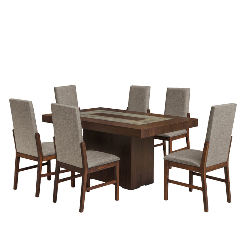 Comedor 6 Sillas Yamilet - Nogal