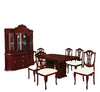 Comedor Modelo Grecia 6 Sillas/Buffet y Vitrina - Cherry