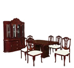 Comedor Modelo Grecia 6 Sillas/Buffet y Vitrina - Cherry