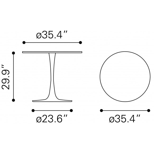 Mesa de Comedor Opus - Café/Negro